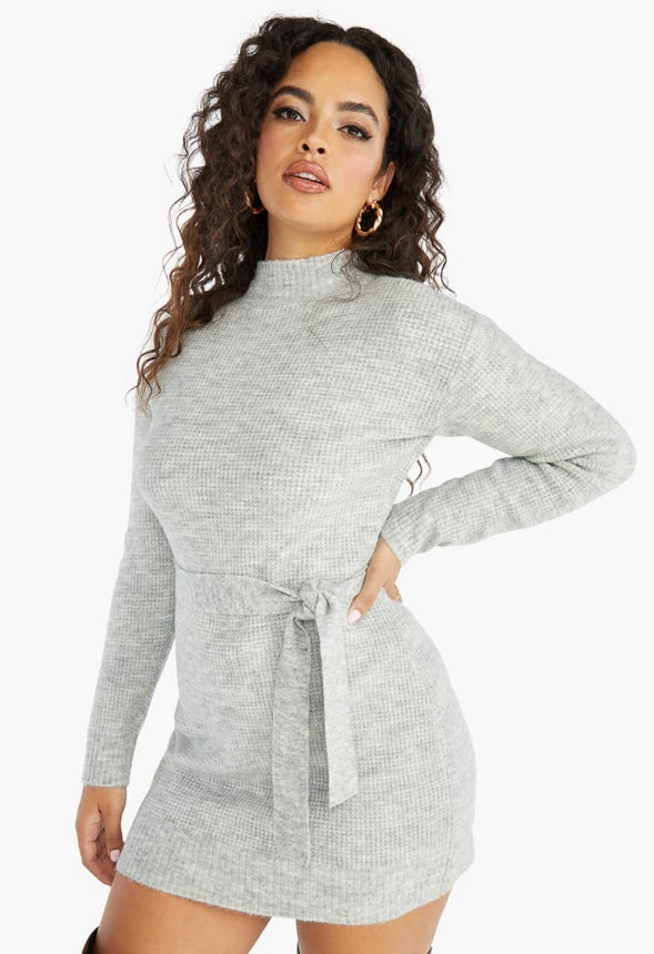 LOUNGE SWEATER DRESS Grey