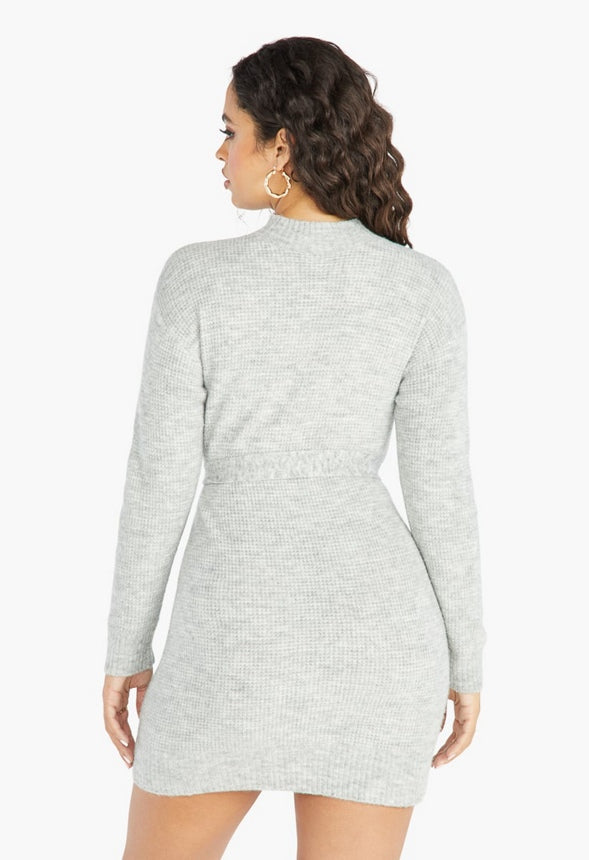 LOUNGE SWEATER DRESS Grey