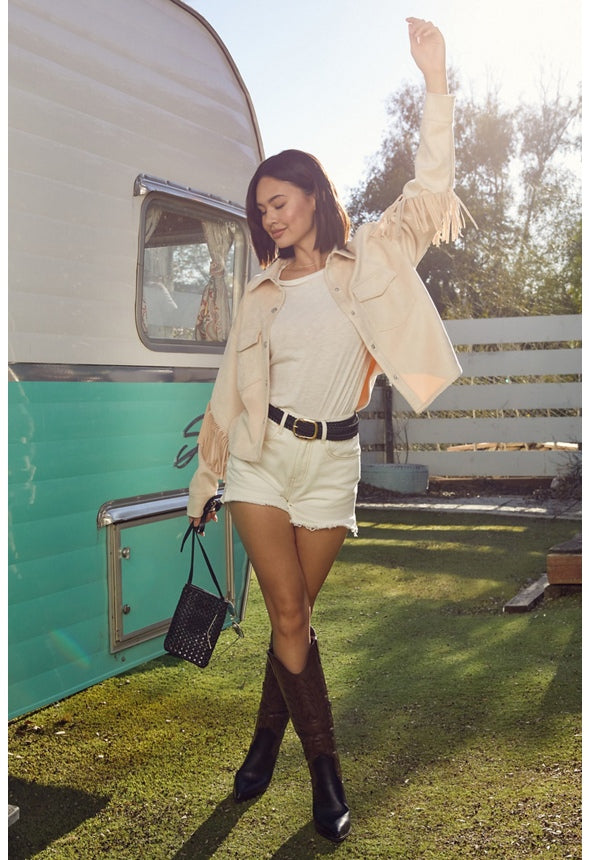 Fringe Suede Jacket Shell