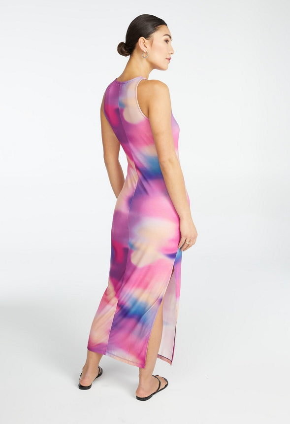 PRINTED TANK MAXI DRESS Camellia Rose Multi