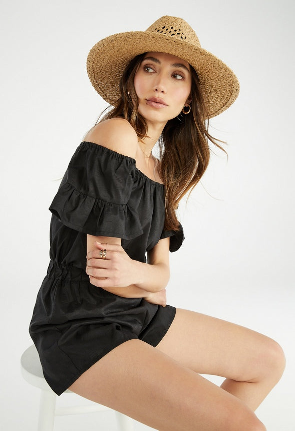 OFF THE SHOULDER ROMPER Black Caviar