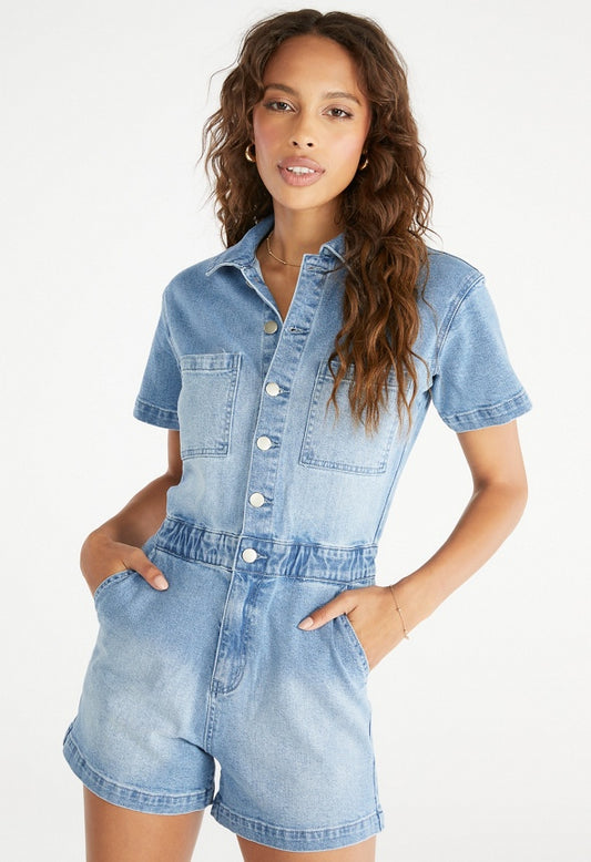 Denim Romper Riptide