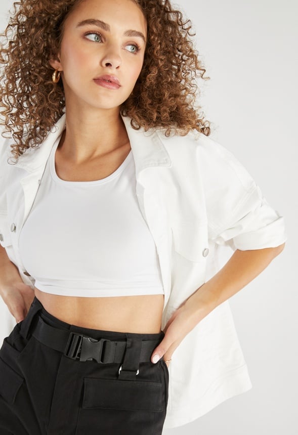 Ashton Oversized Denim Jacket Dove