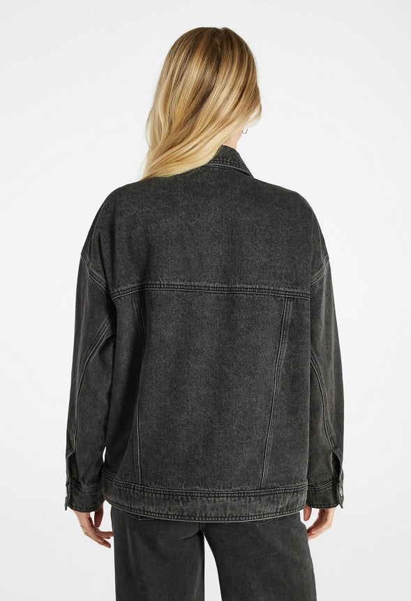 Ashton Oversized Denim Jacket Mascara