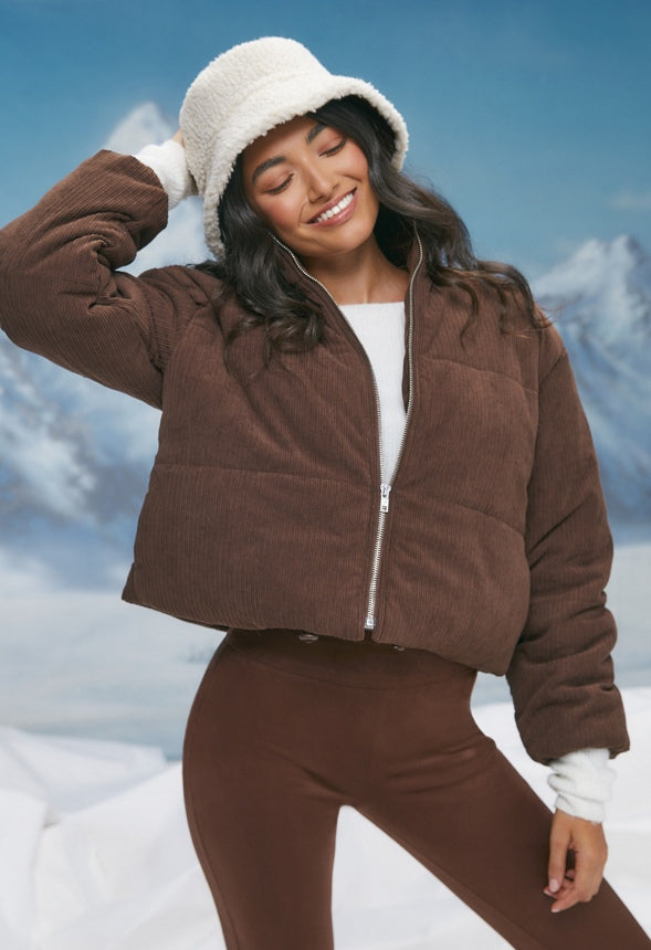 Corduroy Puffer Coffee