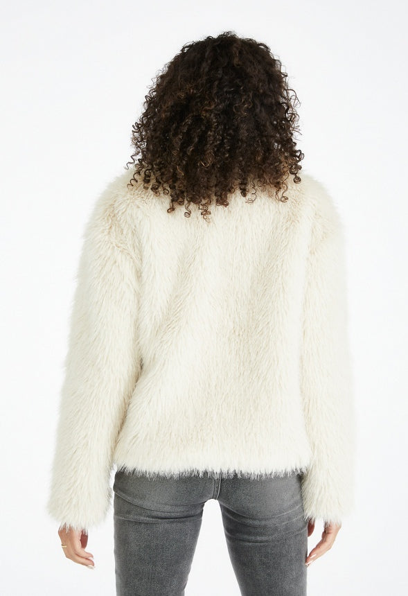 Short Fur Coat Marshmallow