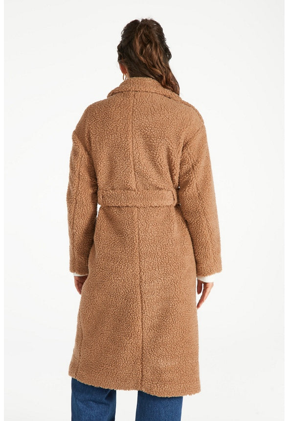 Teddy Fur Coat Brown Sugar