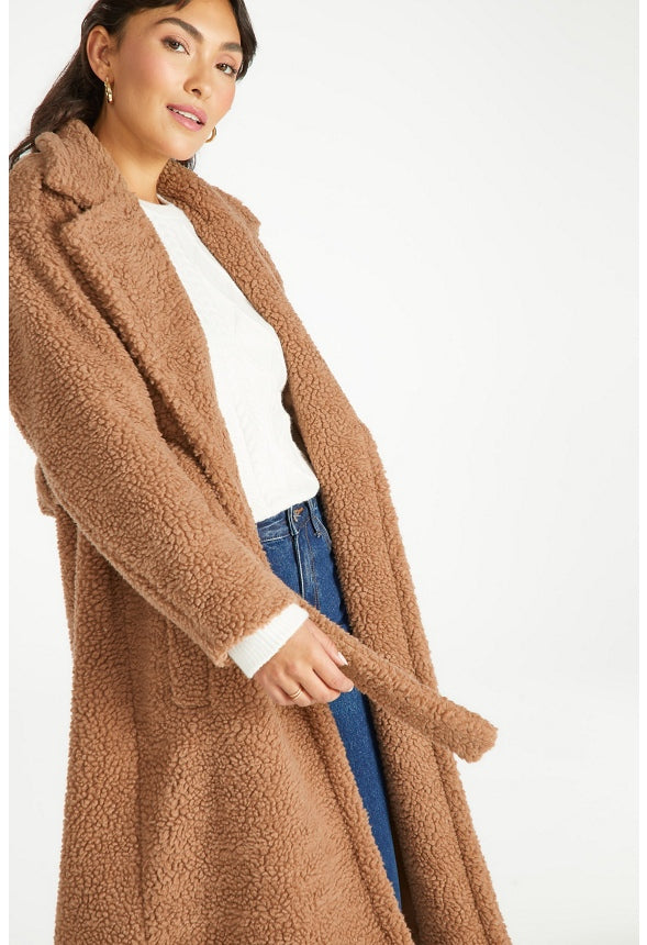 Teddy Fur Coat Brown Sugar
