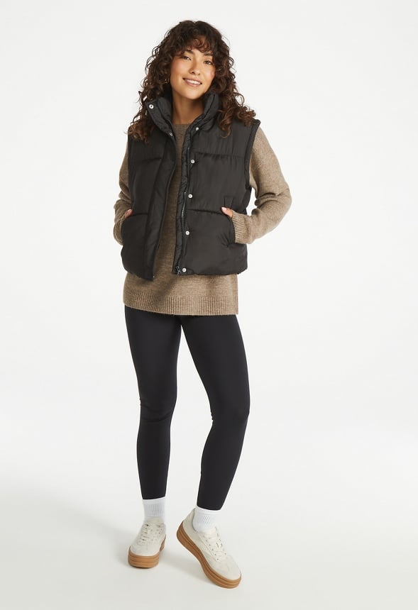2 In 1 Puffer Vest Black Caviar