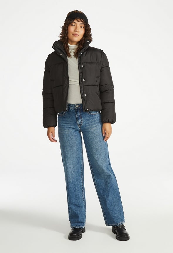 2 In 1 Puffer Vest Black Caviar