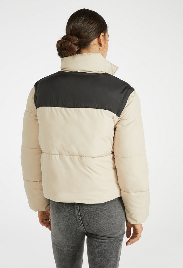 2 In 1 Puffer Vest Stone/Caviar