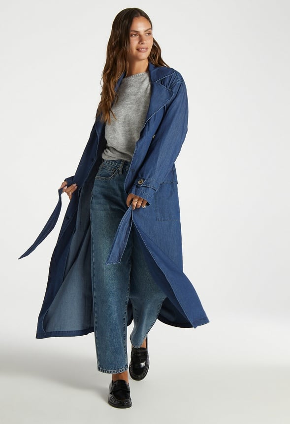 Denim Trench Coat Halo