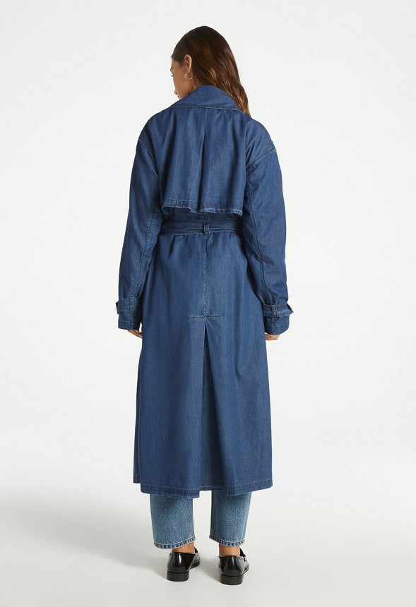 Denim Trench Coat Halo