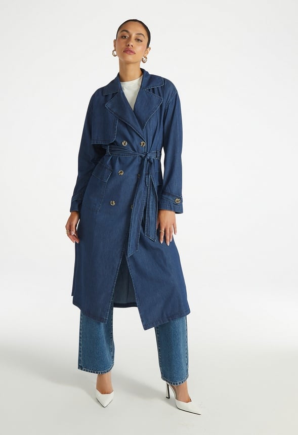 Denim Trench Coat Halo