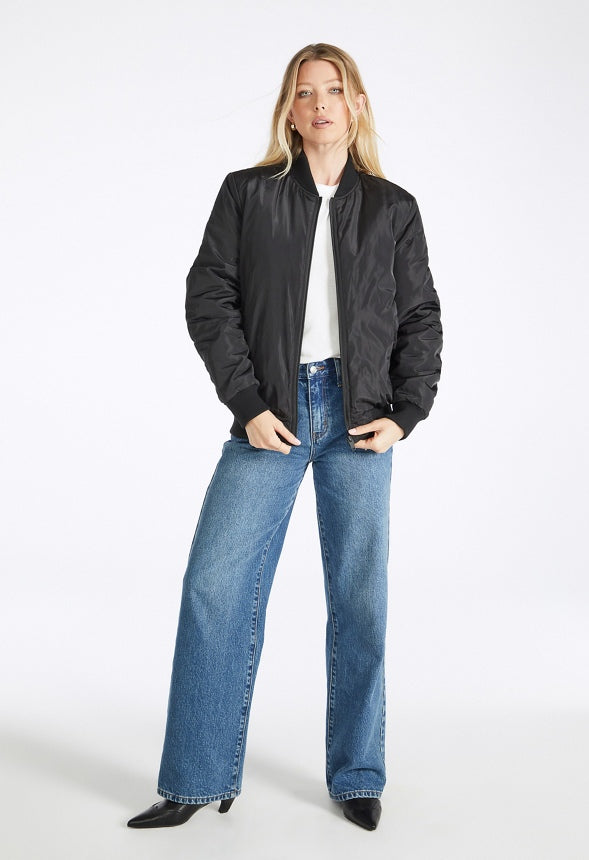 Oversized Bomber Jacket Black Caviar