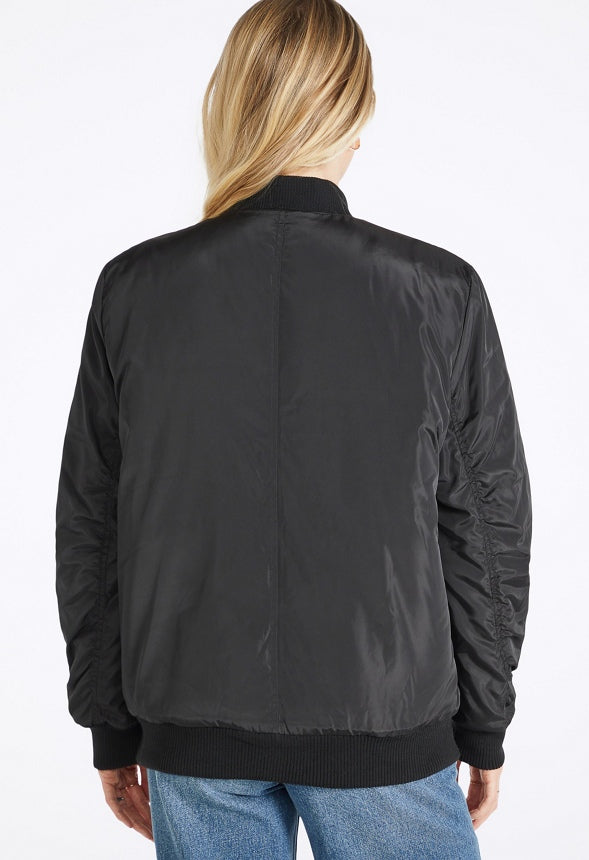 Oversized Bomber Jacket Black Caviar