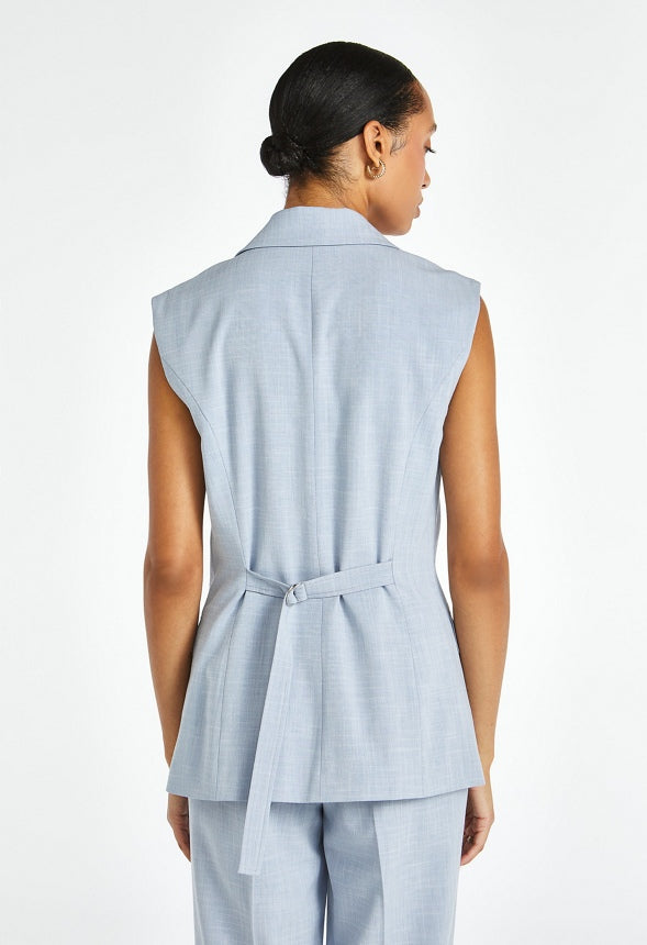 Sleeveless Blazer Coronet Blue