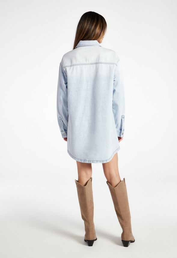 Brooks Denim Boyfriend Mini Shirtdress Issue