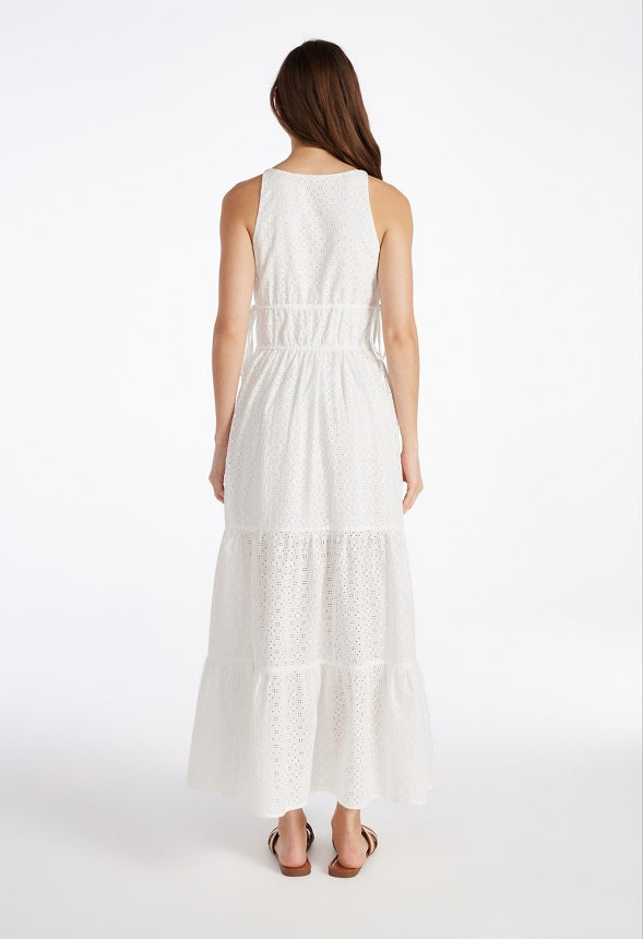 Eyelet Maxi Dress Marshmallow White