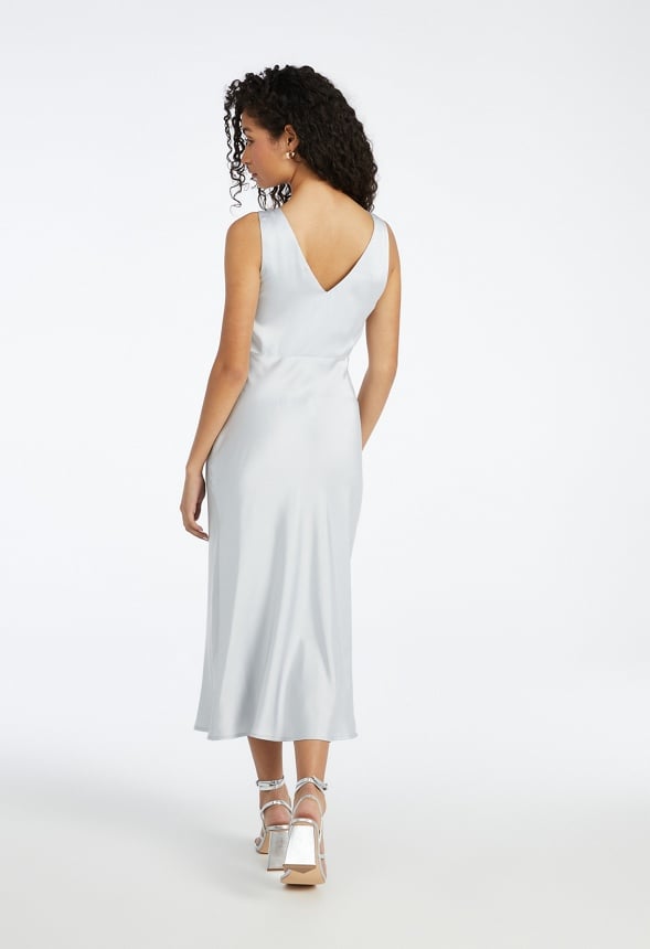 Tank Midi Slip Dress Grey Dawn