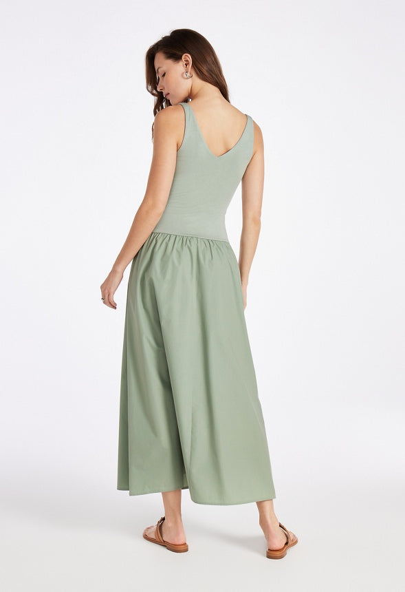 V-Neck Maxi Dress Iceberg Green