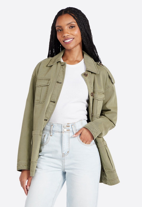 Cargo Jacket Burnt Olive Green