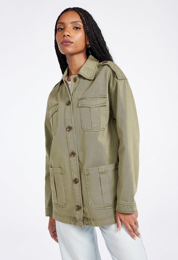 Cargo Jacket Burnt Olive Green