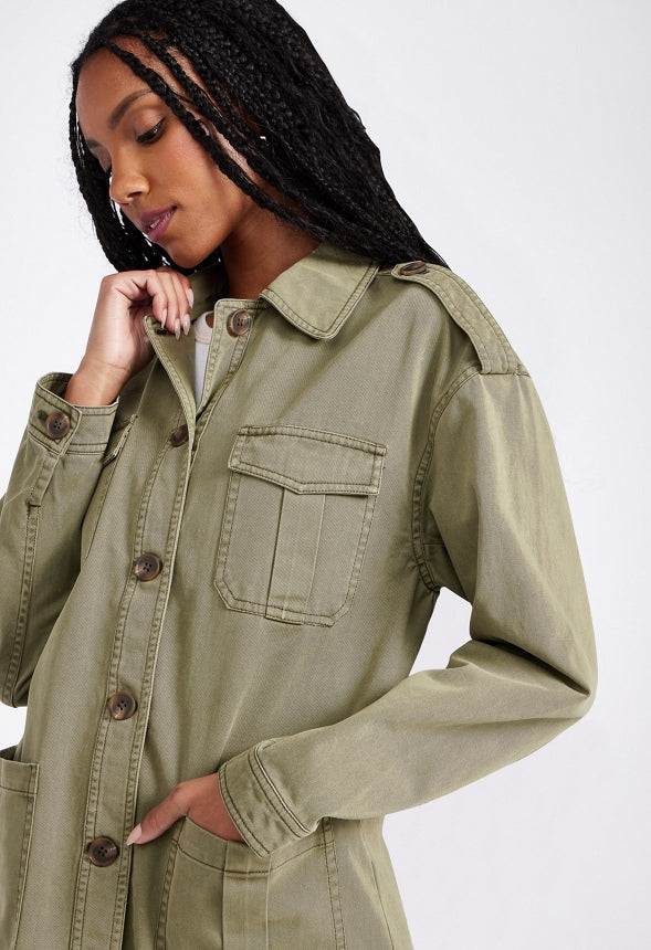 Cargo Jacket Burnt Olive Green