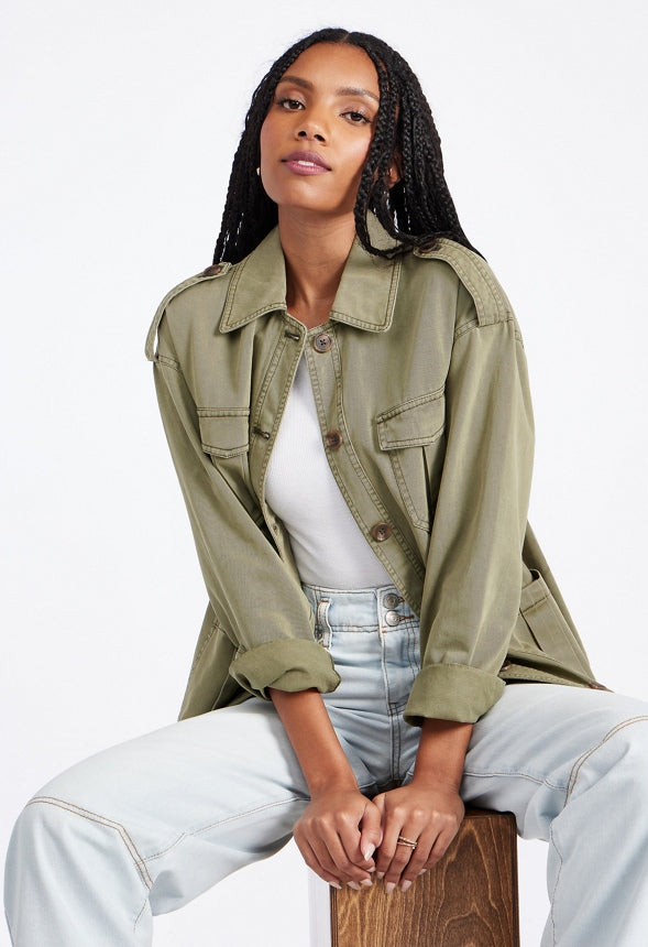 Cargo Jacket Burnt Olive Green