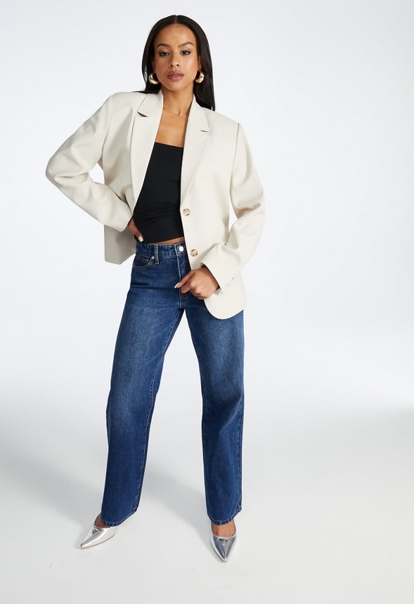 Oversized Blazer Light Beige