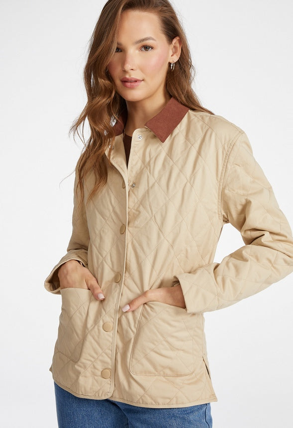 Quilted Hunting Jacket Irish Cream/ Cappuccino