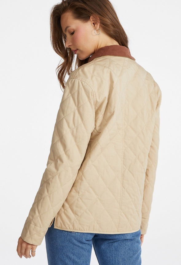 Quilted Hunting Jacket Irish Cream/ Cappuccino