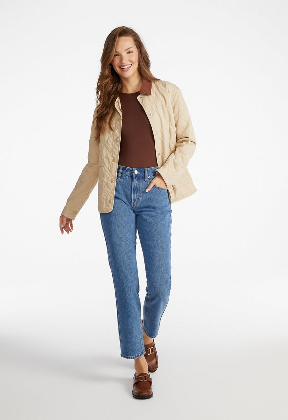 Quilted Hunting Jacket Irish Cream/ Cappuccino