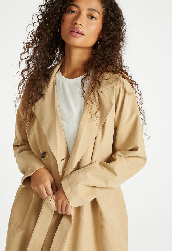 Belted Trench Coat Khaki