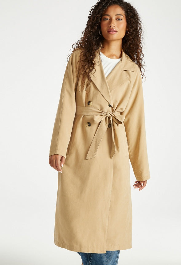 Belted Trench Coat Khaki