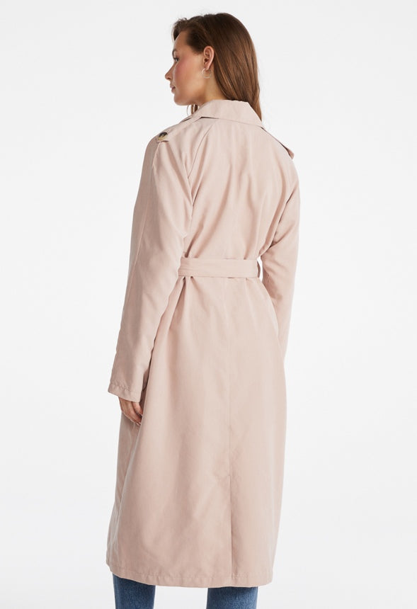 Belted Trench Coat Rose Smoke