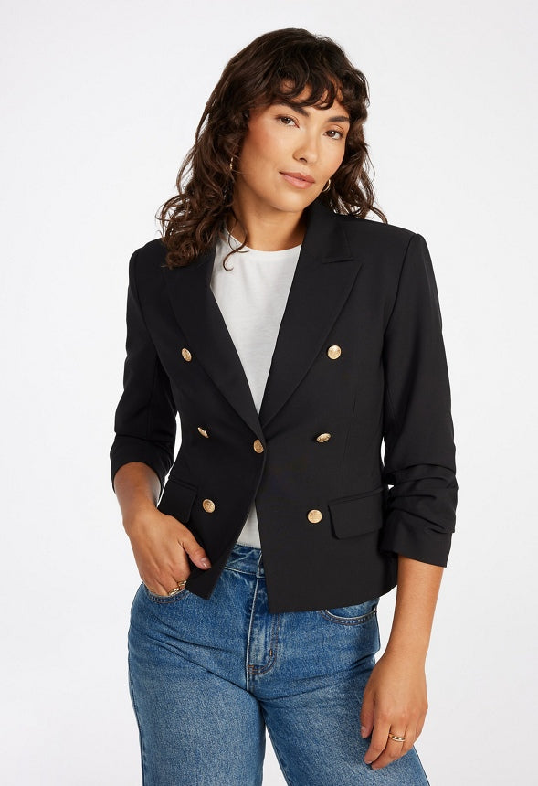 Short Cutaway Blazer Black Caviar