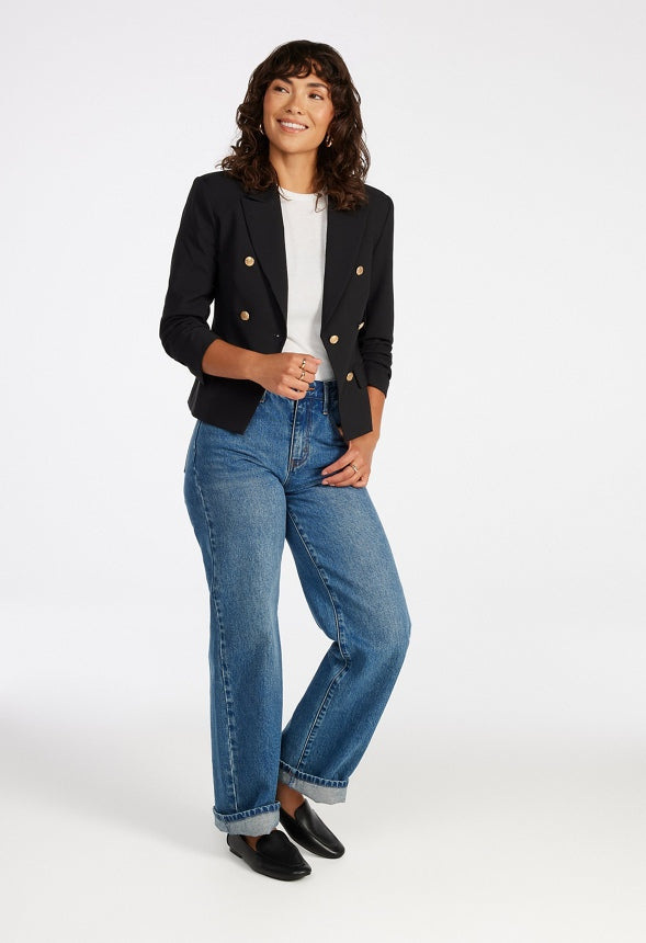 Short Cutaway Blazer Black Caviar