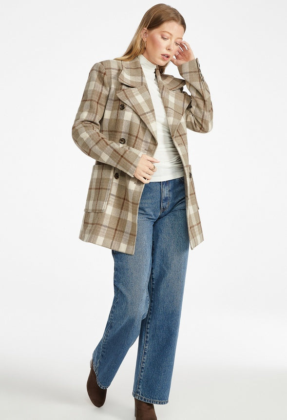 Plaid Peacoat Neutral Plaid