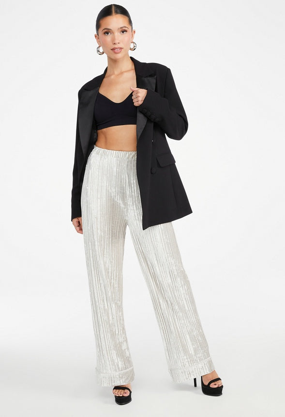 Tuxedo Satin Blazer Black Caviar