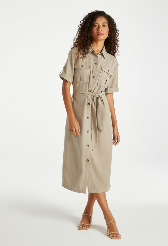 Utility Shirtdress Walnut
