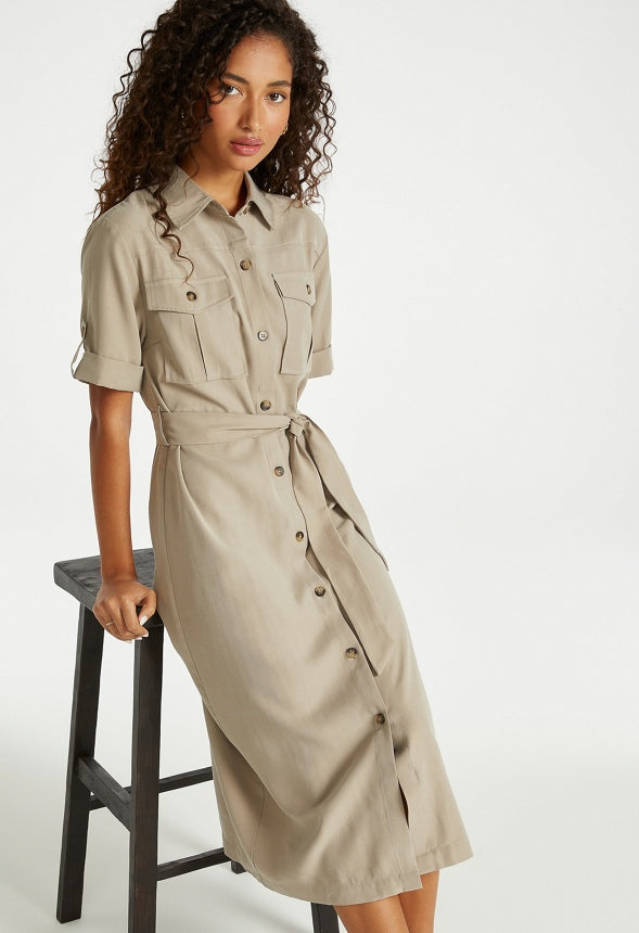 Utility Shirtdress Walnut