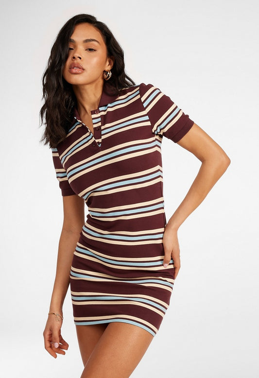 Mini Rugby Polo Dress Multi Combo Stripe