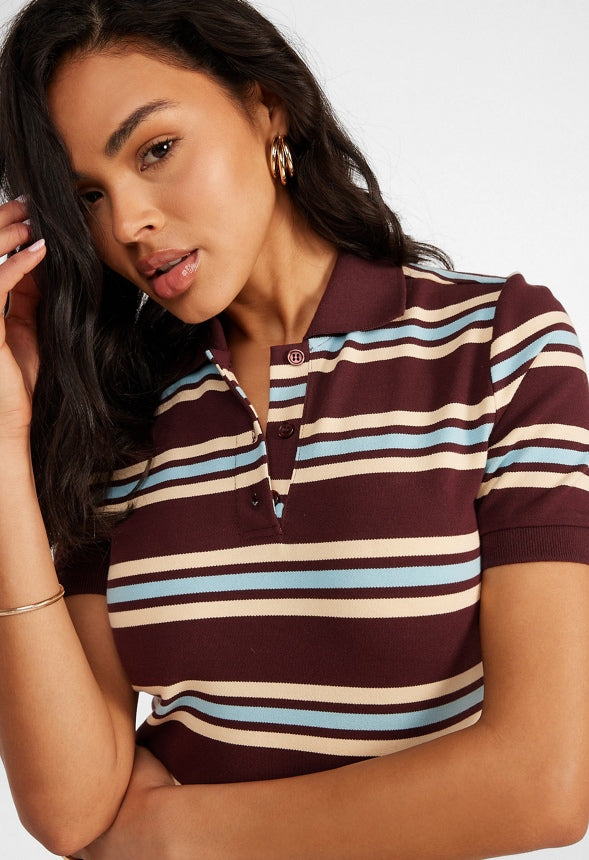 Mini Rugby Polo Dress Multi Combo Stripe