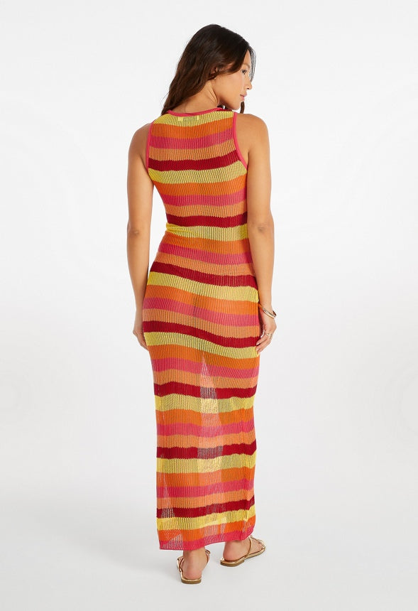 Crochet Tank Maxi Dress Multi Color