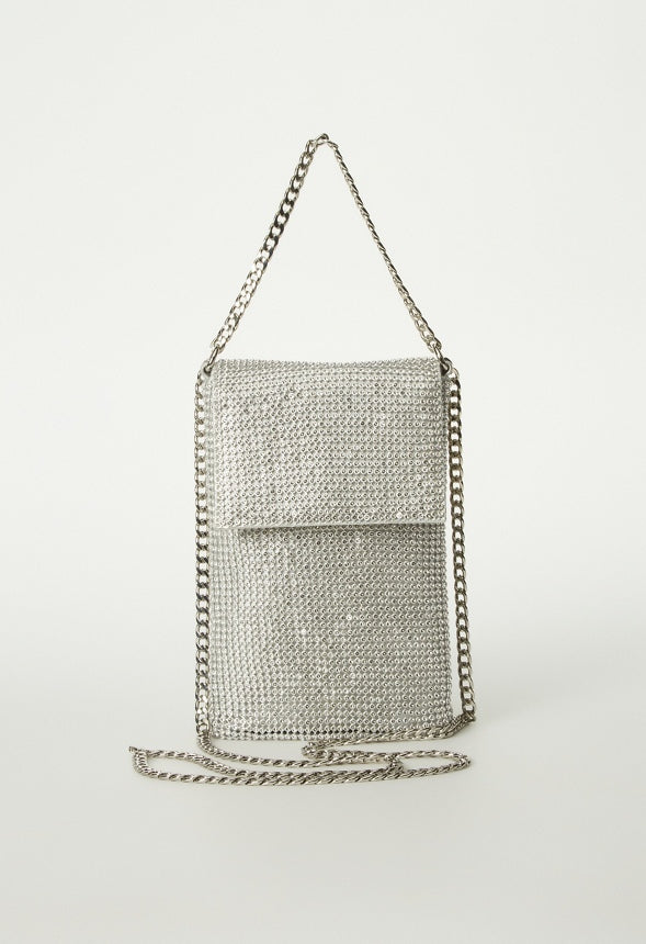 Rhinestone Crossbody Clear/Silver