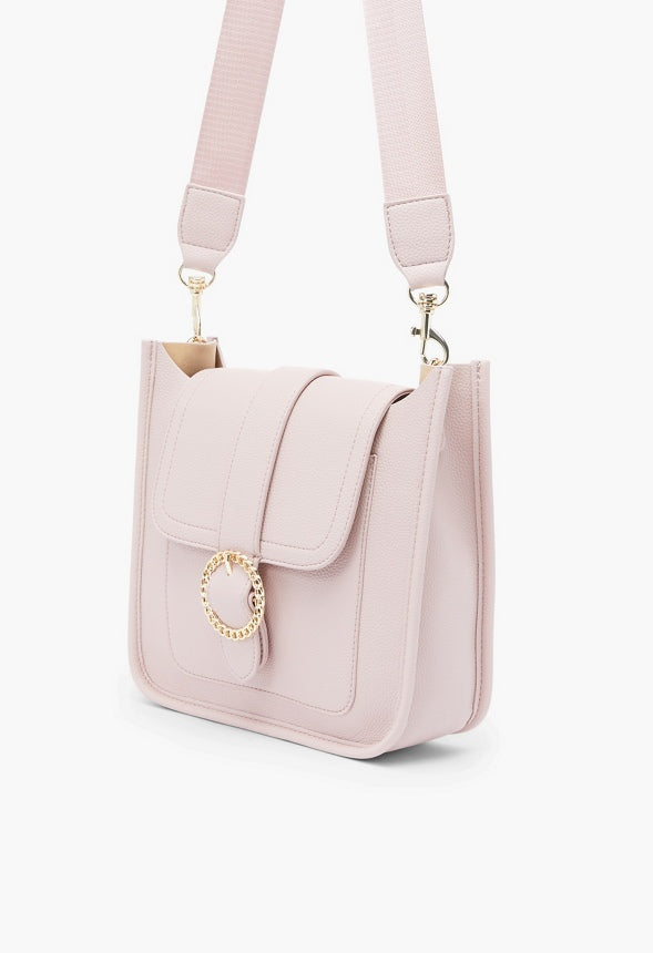 CROSSBODY WITH WEBBING STRAP Blush