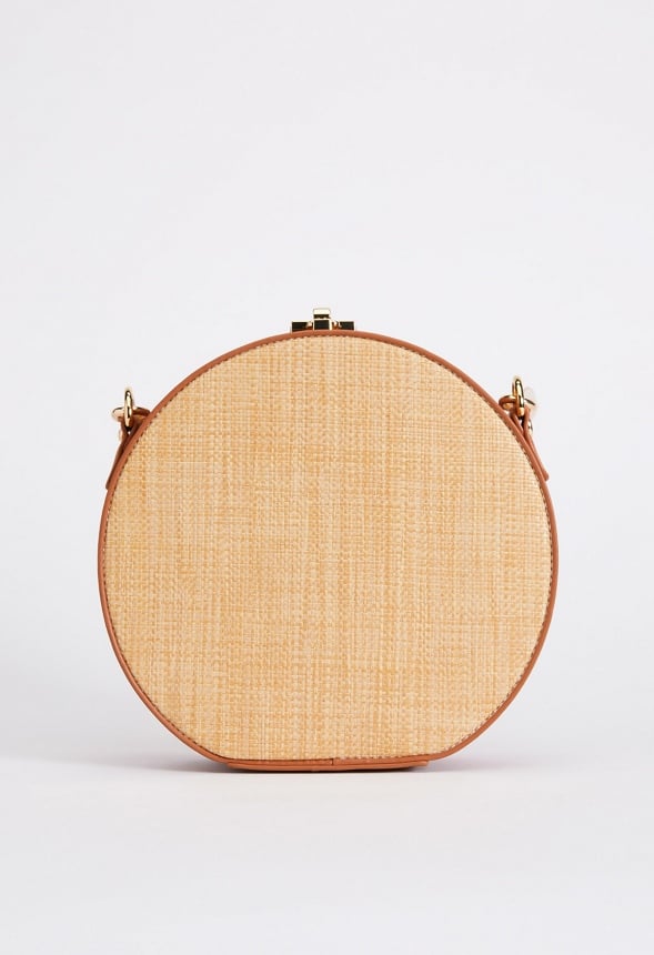 RESIN HANDLE CANTEEN CROSSBODY Cognac Multi
