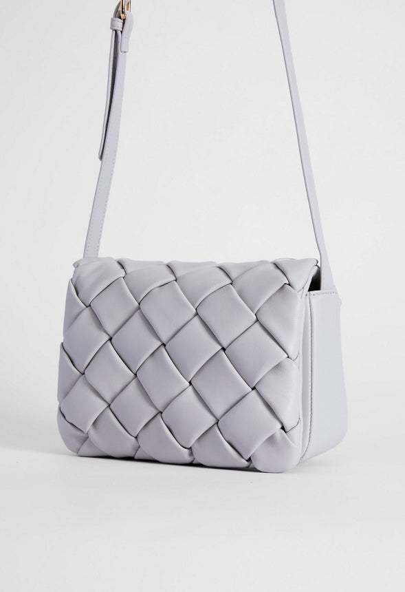 BRAIDED PUFFY CROSSBODY Vapor Blue
