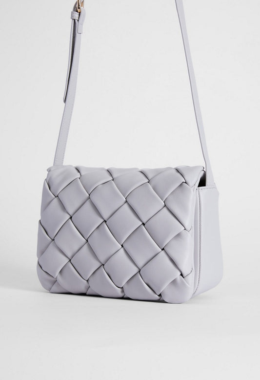 BRAIDED PUFFY CROSSBODY Vapor Blue